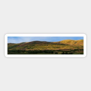 Panorama of Glen Clova in the Angus Glens in of Scotland Sticker